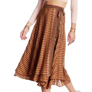 FREE PEOPLE NWT Bohemian Style Wrap Skirt